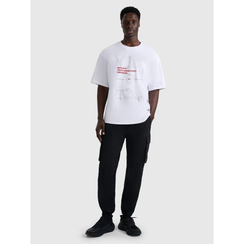 Men's oversized printed T-shirt 4F 4FRAW25TTSHM3257-10S 4f