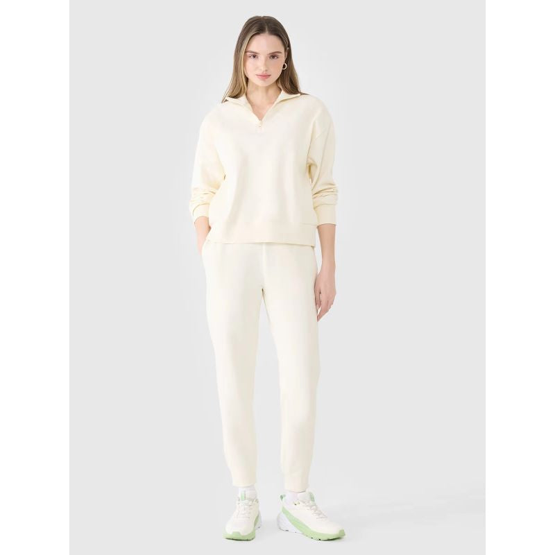 Women's sweatshirt without a hood, open, 4F4FWSS25TSWSF1545-11S *Kategoria tymczasowa Your Sports Performance