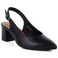 Women's black Sergio Leone SK463 pumps with a strap LEONE