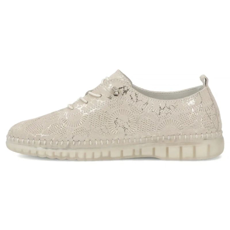 Beige leather shoes with elastic bands Filippo DP7810 Filippo