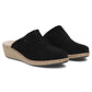 Black leather wedge sandals Filippo DK7567