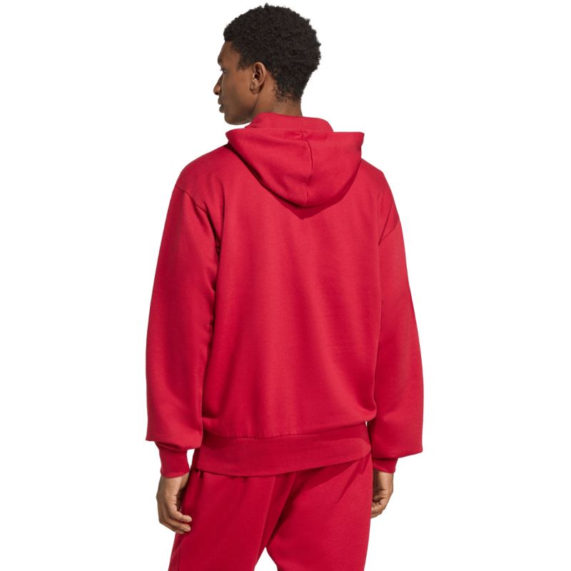 Men's adidas Essentials Feelcozy Hoodie red KC0907 In preparation Your Sports Performance