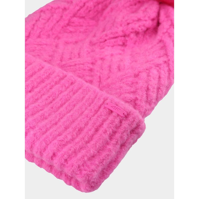 Girls' winter hat with pompom 4F Junior 4FJWAW24ACAPF419-54S *Kategoria tymczasowa Your Sports Performance