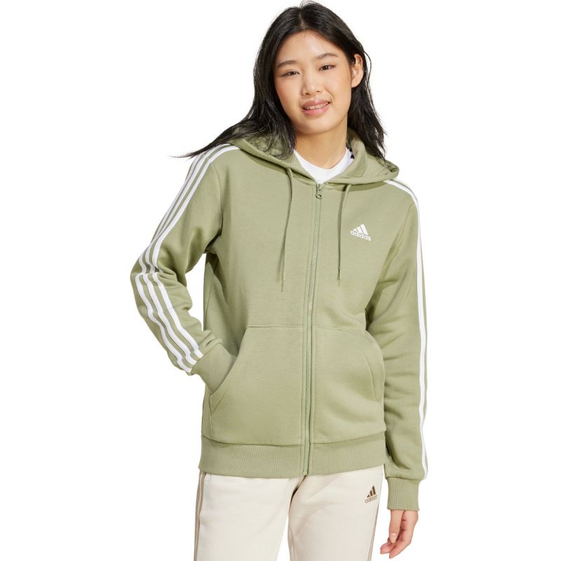 adidas Essentials 3-Stripes Full-Zip Fleece Sweatshirt W JP2352 Clothing/Lifestyle/adidas Adidas