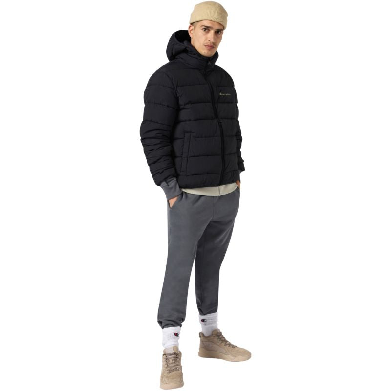 Men's Champion Hooded Jacket Black 221548 KK001 Champion