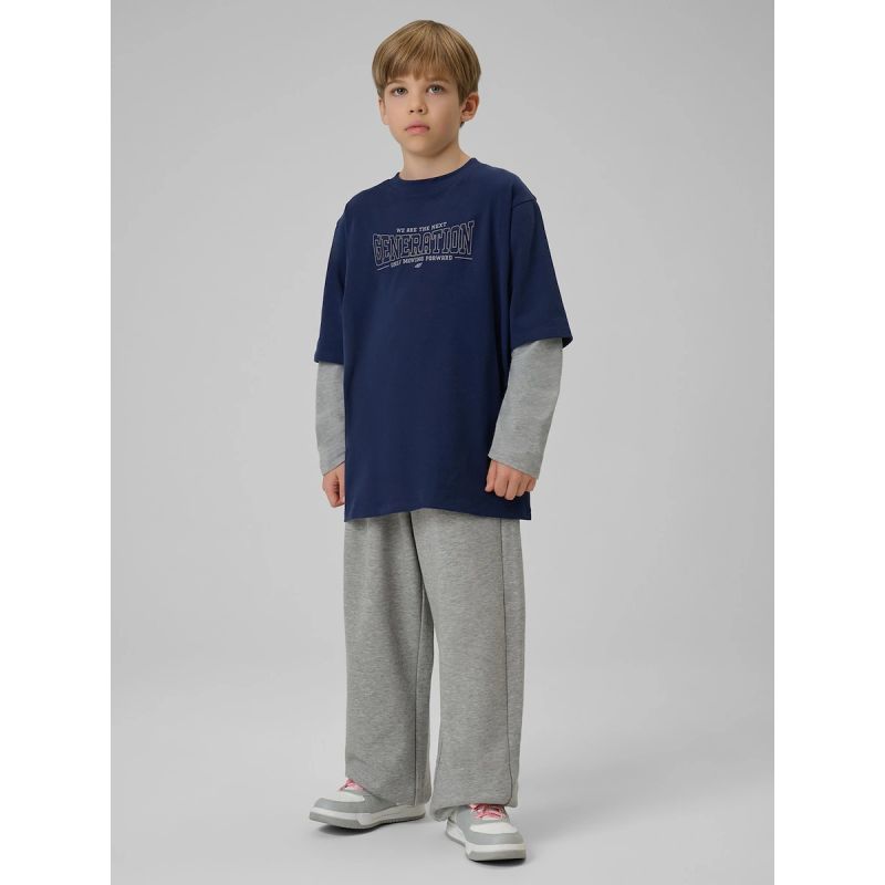Loose longsleeve with print for boys 4F 4FJRSS26TLONM631-31S 4f