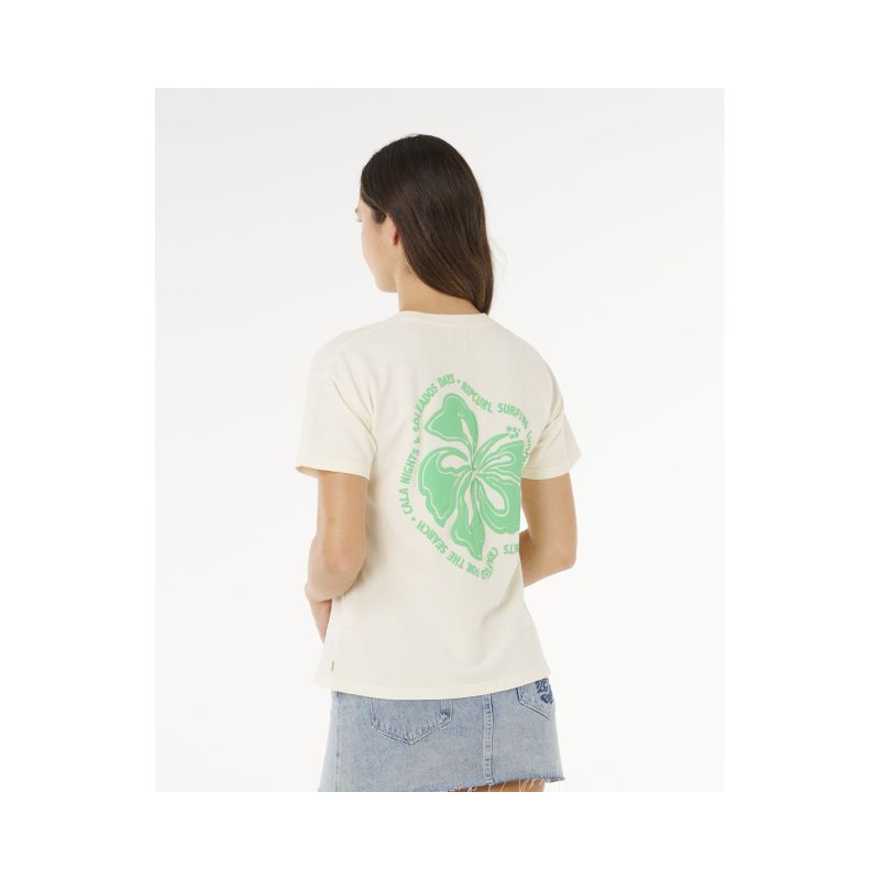 RIP CURL Surf Puff Party Pack Relaxed Beige Women's T-Shirt