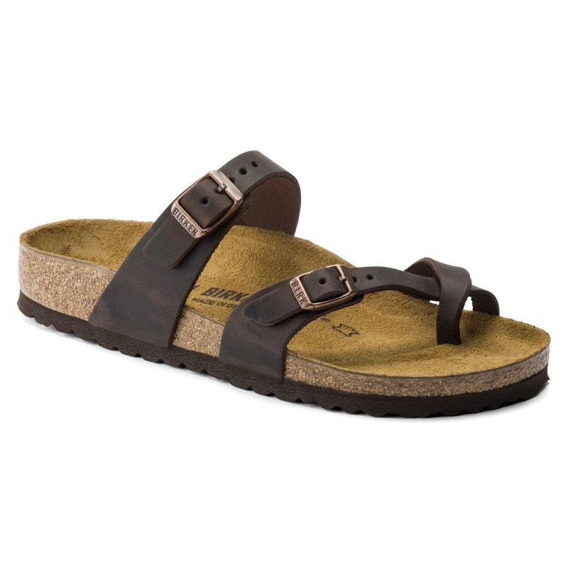 Birkenstock Mayari Habana Narrow Women's Flip-Flops, Nubuck Leather, Brown (0171323) To be categorized Your Sports Performance