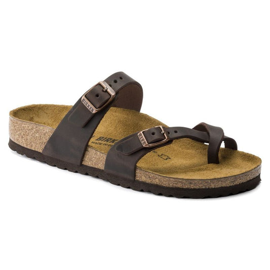 Birkenstock Mayari Habana Narrow Women's Flip-Flops, Nubuck Leather, Brown (0171323) To be categorized Your Sports Performance