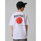 Boy's loose T-shirt with print 4F 4FJRSS26TTSHM3835-10S