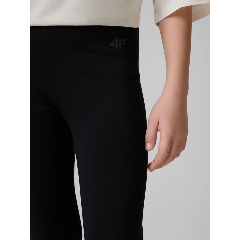 Girls' knitted leggings 4F 4FJRMM00TTIGF316-20S