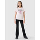 Girls' regular T-shirt with print 4F 4FJRSS25TTSHF2585-12S *Kategoria tymczasowa Your Sports Performance
