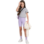 Girls' shorts 4F CAS F028 purple 4FJWSS26TSTIF028 51S