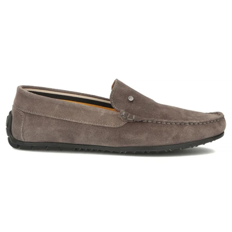 Men's leather moccasin shoes in taupe suedeFilippo MP923 Filippo