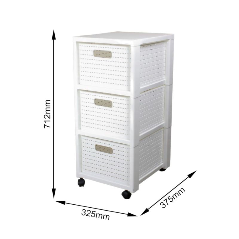 ROTHO Large bookcase with 3 drawers COUNTRY white Dla zwierząt/Miski, pojemniki i poidełka (uniwersalne) Your Sports Performance