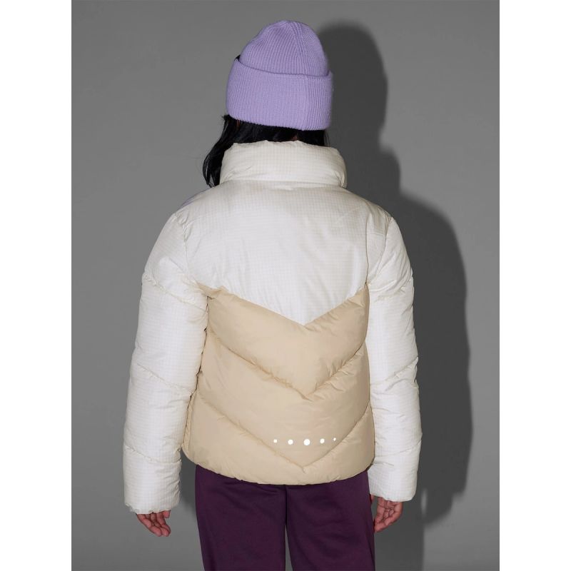 Girls' puffer jacket with synthetic down filling 4F 4FJRAW25TDJAF0807-12S