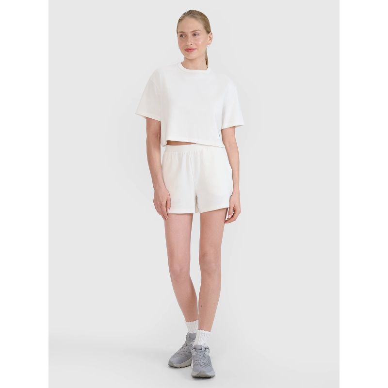 Women's crop top t-shirt 4F 4FWSS25TTSHF1977-11S *Kategoria tymczasowa Your Sports Performance