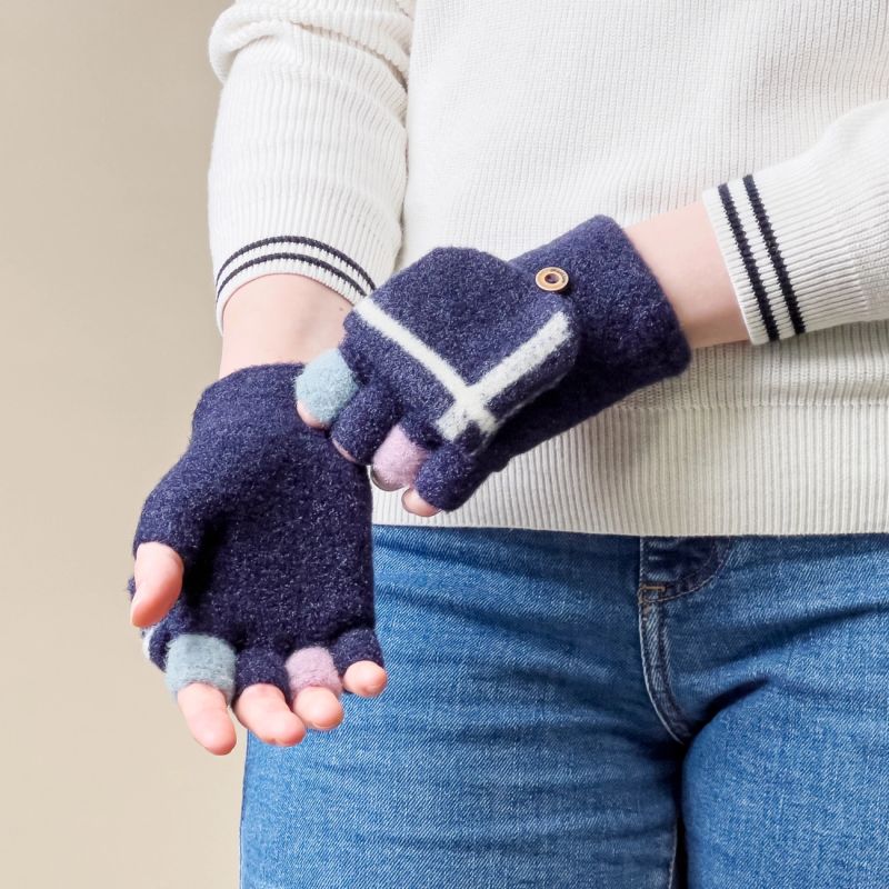 Women's/children's winter phone gloves - black Hurtel