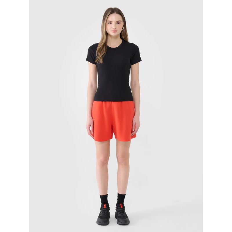 Women's slim ribbed t-shirt 4F 4FWSS25TTSHF1968-20S *Kategoria tymczasowa Your Sports Performance