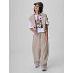 Girls' boxy T-shirt with print 4F 4FJKAW26TTSHF4426-10S