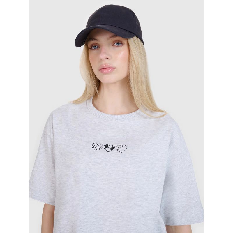 Women's oversize T-shirt with print 4F 4FRSS25TTSHF2873-27M *Kategoria tymczasowa Your Sports Performance