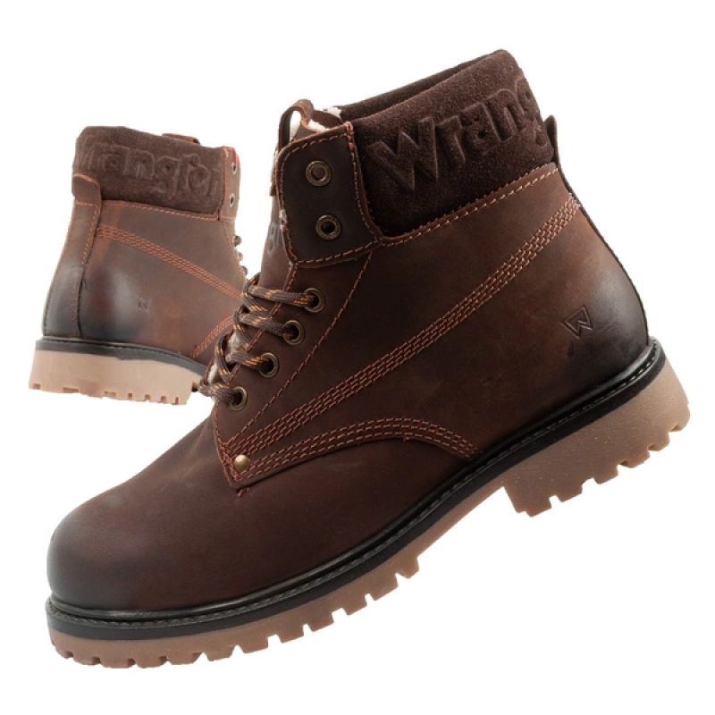 Wrangler Arch men's boots, Chelsea boots, elegant leather, dark brown Wrangler