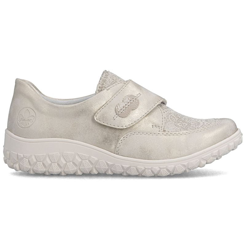 Rieker 59552-62 comfortable women's shoes with Velcro, beige and gold To be categorized Your Sports Performance