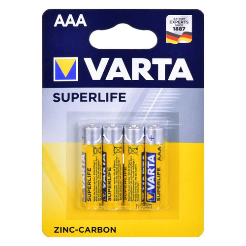 VARTA Superlife R03 AAA zinc-carbon battery pack (Zn-C; x 4) Baterie, akumulatorki i ładowarki/Baterie Your Sports Performance