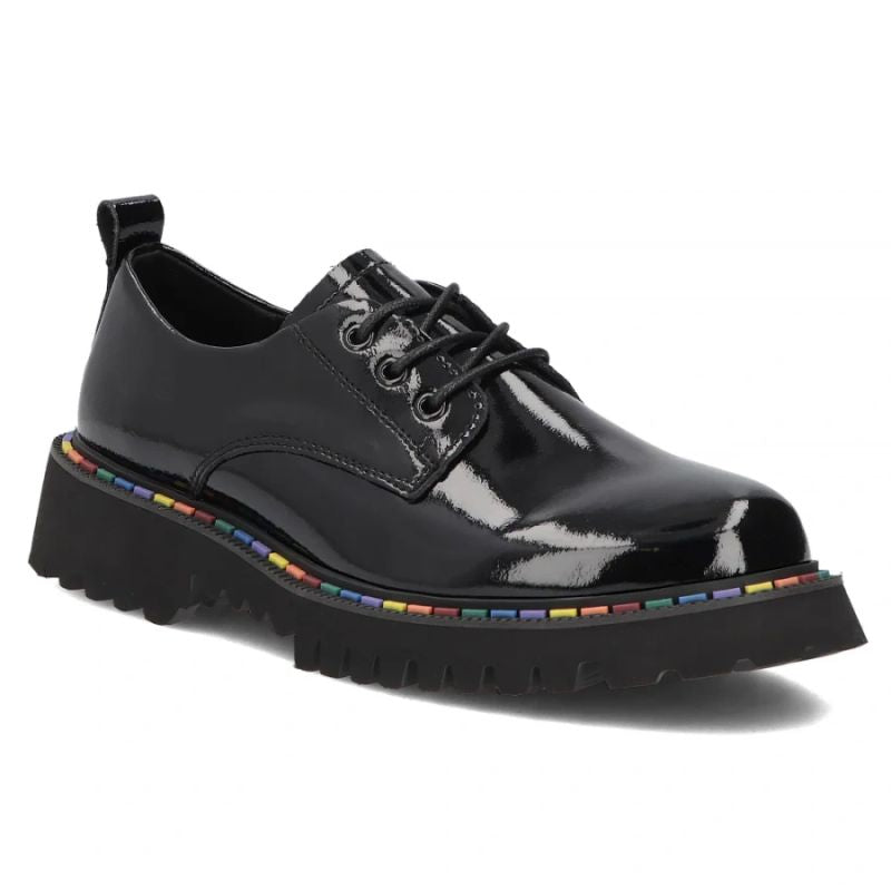 Women's patent leather shoes, black, Filippo DP8341