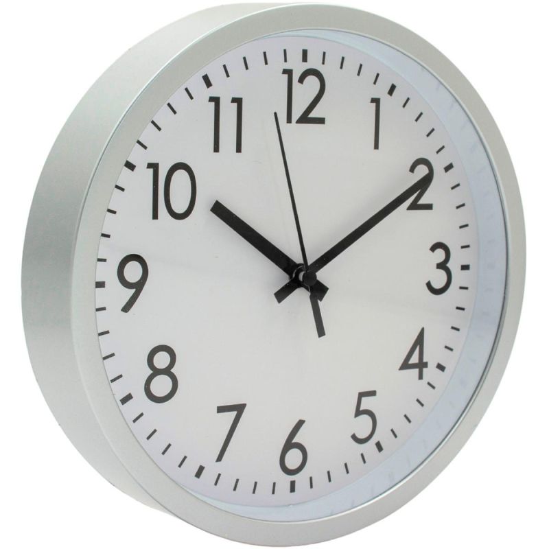 PP WALL CLOCK 20CM SILVER Home and Garden/Equipment Your Sports Performance