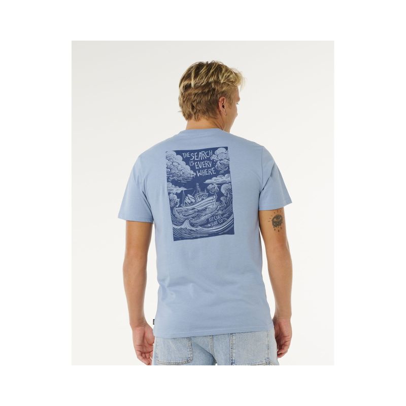 Men's RIP CURL Keep On Trucking Ss Tee Blue