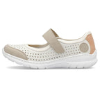 Comfortable Rieker W RKR575A openwork shoes, beige