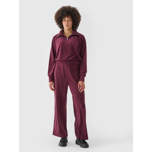 Women's 4F 4FRAW24TTROF1352-60S Velour Wide Leg Sweatpants *Kategoria tymczasowa Your Sports Performance