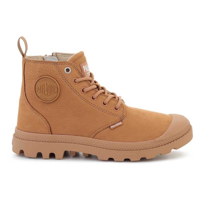 PALLADIUM PAMPA HI ZIP NBK 2 DEAR BROWN 74981-252