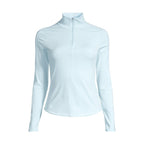 CASALL Women's Serene Half Zip Long Sleeve T-Shirt, Blue