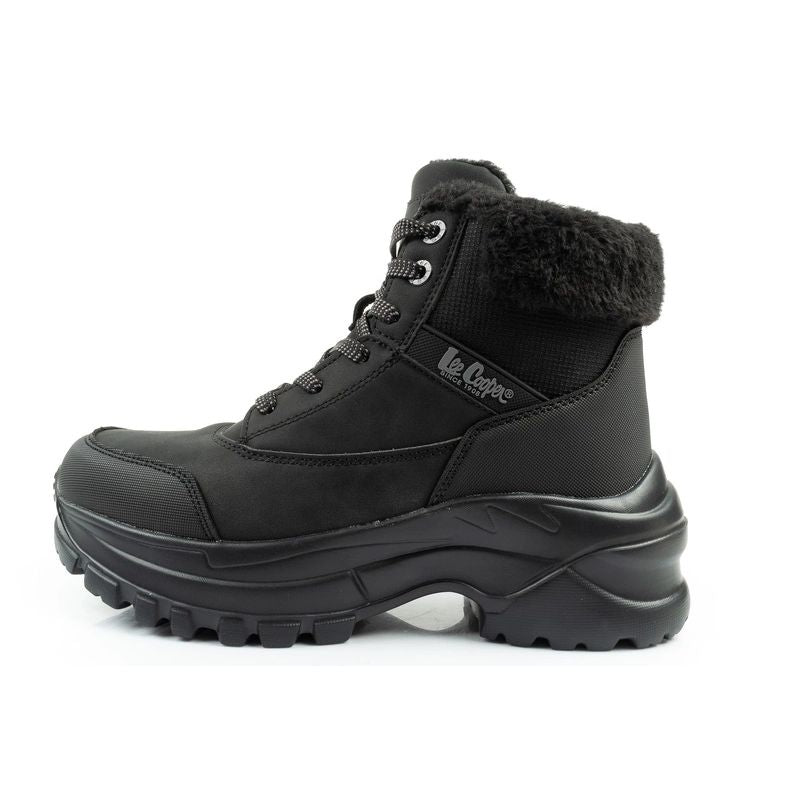 Lee Cooper women's winter hiking sports shoes, insulated, black, lace-up Lee Cooper
