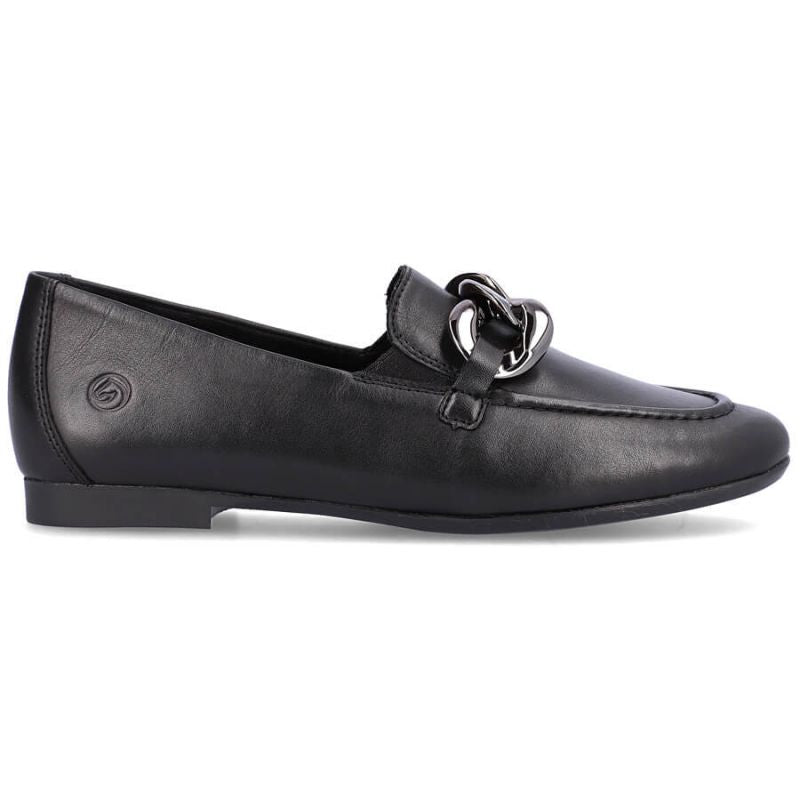 Comfortable leather shoes with a chain Remonte W RKR645, black Footwear/Lifestyle/Rieker Your Sports Performance