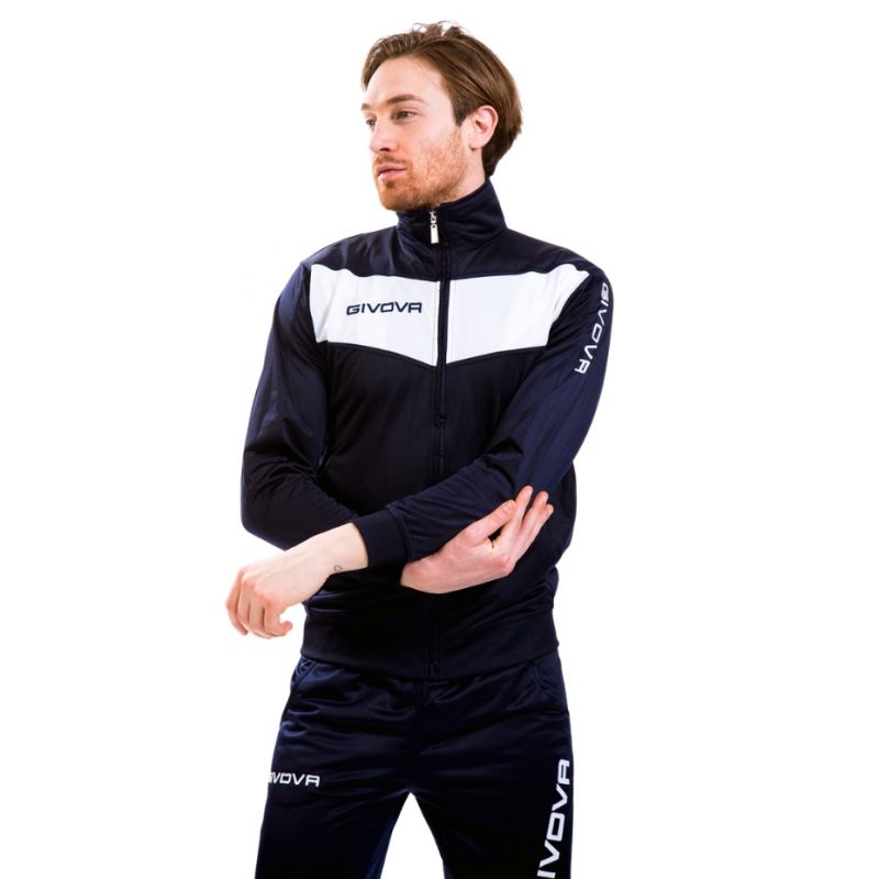 Tracksuit Givova Visa navy blue white 0403 Clothing/Football/Mężczyźni/Joma Givova