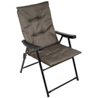 FOLDING GARDEN CHAIR 59X66X45/90CM WITH CUSHION GREY Home and Garden/Garden Your Sports Performance