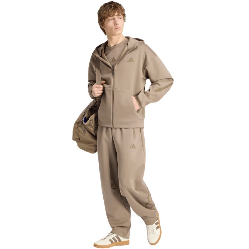 Men's adidas ZNE Full Zip sweatshirt beige KF3828