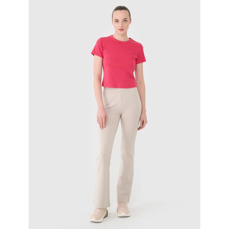 Women's slim ribbed t-shirt 4F 4FRSS25TTSHF2696-54S *Kategoria tymczasowa Your Sports Performance