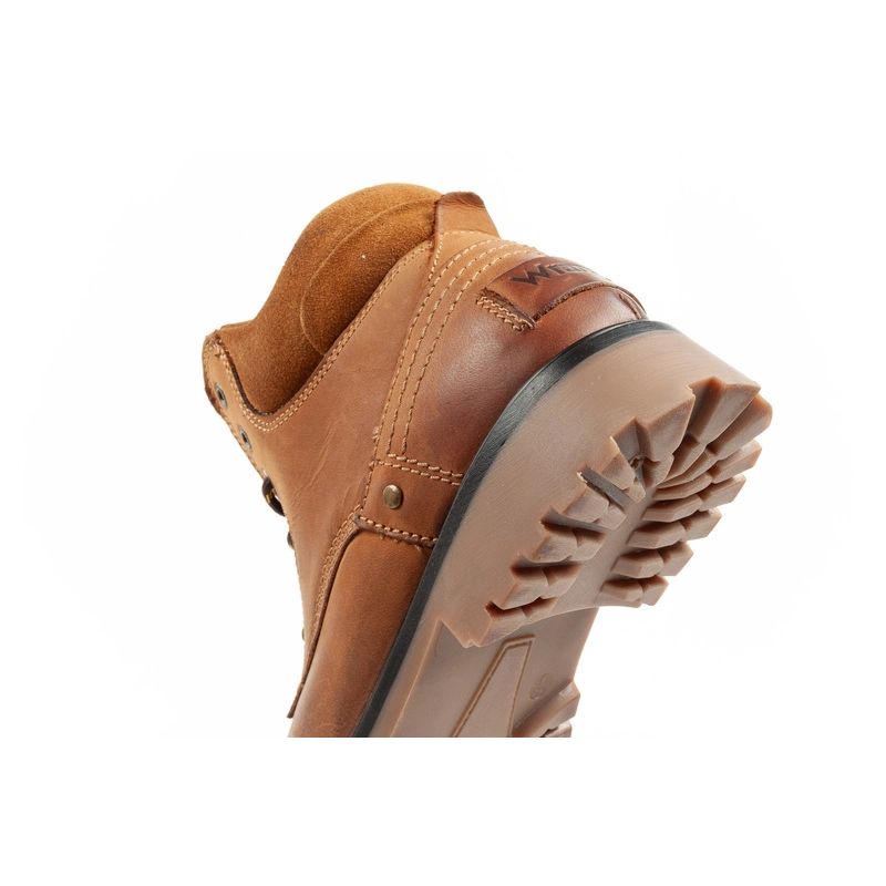 Wrangler Yuma men's boots, Chelsea boots, elegant leather, brown, white Wrangler