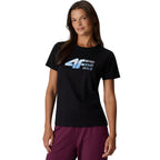 Women’s 4F F3496 T-Shirt Deep Black 4FWAW26TTSHF3496 20S