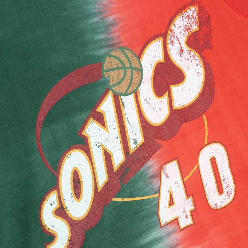 Mitchell & Ness NBA Seattle Supersonics Shawn Kemp Tie Dye Cotton Tank - TTNK3206-SSUYYSKEGNRD Koszulki NBA Your Sports Performance