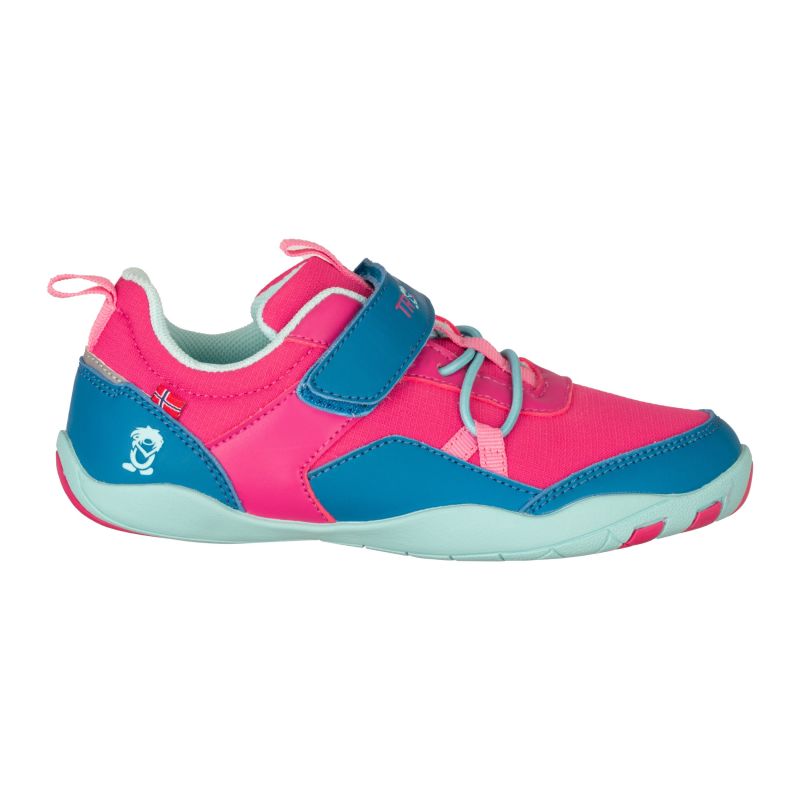 Trollkids Skaland Barefoot Hiker Shoes Bright Pink/Marsh Blue/Aquamarine Mist