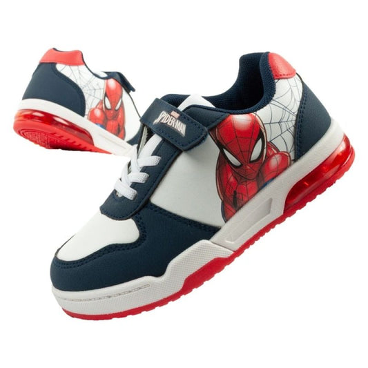 Leomil children's sports shoes Spiderman sneakers lightweight with velcro LED white Leomil