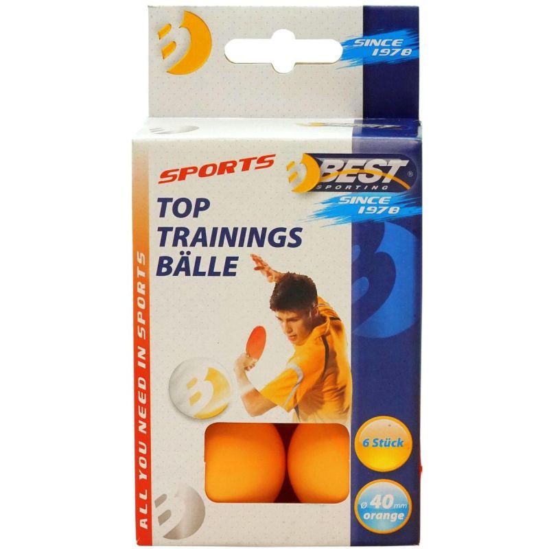 BEST SPORTING TRAINING TABLE TENNIS BALLS 6 PCS ORANGE Accessories Your Sports Performance