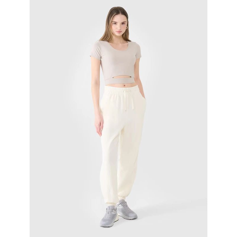 Women's crop top plain t-shirt 4F 4FRSS25TTSHF2695-83S *Kategoria tymczasowa Your Sports Performance