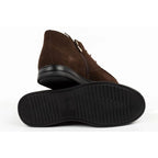 Lee Cooper men's elegant brown leather ankle boots with zipper