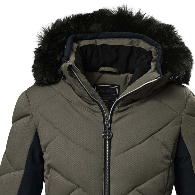 Killtec KSW 102 women's ski jacket, quilted, with a detachable hood, brown (42039/311) In preparation Your Sports Performance